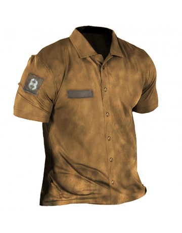 Men's Outdoor Tactical Pocket PoLo Collar Shirt