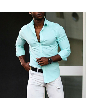 Men's Green Slim Fit Shirt