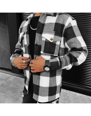 Checkerboard Checker Texture Printed Shirt/Jacket